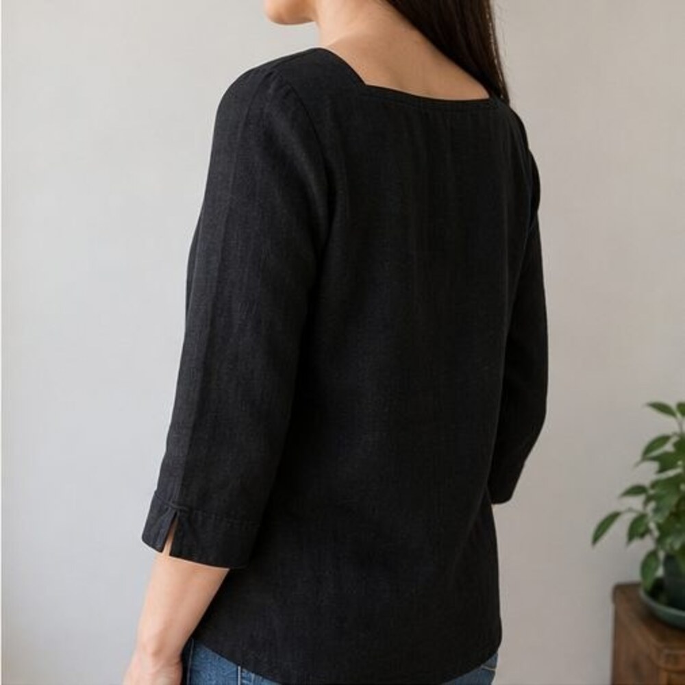Black Ruffle Blouse - Picture 3 of 6